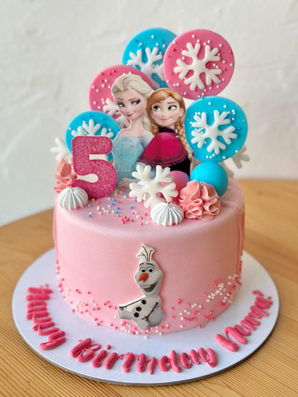 Frozen Theme Cake in Buttercream
